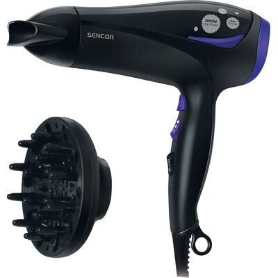 Sencor SHD 108VT Haartrockner - 2000 W, Schwarz, 2 Geschwindigkeiten, Ionisch Sencor SHD 108VT Haartrockner - 2000 W, Schwarz, 2 Geschwindigkeiten, Ionisch