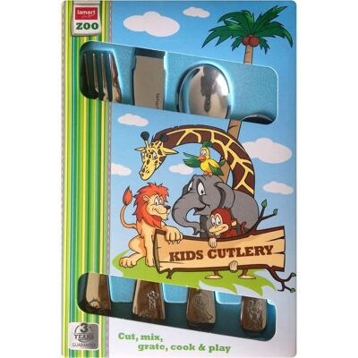 Lamart LT5005 Kindergeschirr - Zoo Motiv - Edelstahl Lamart LT5005 Kindergeschirr - Zoo Motiv - Edelstahl