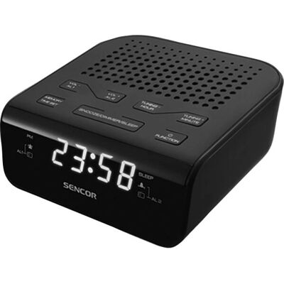 Sencor SRC 136 B Réveil Radio - Numérique, Noir, PLL, FM, Alarme - Publicité Sencor SRC 136 B Réveil Radio - Numérique, Noir, PLL, FM, Alarme - Publicité