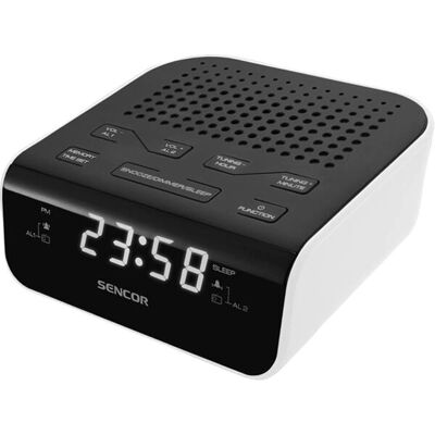 Sencor SRC 136 WH Digitaler Radiowecker - FM PLL, Schwarz/Weiß Sencor SRC 136 WH Digitaler Radiowecker - FM PLL, Schwarz/Weiß