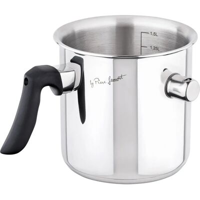 Lamart LT1068 Milchpfanne - 1,5L - Edelstahl - Schwarz - Küchenutensil Lamart LT1068 Milchpfanne - 1,5L - Edelstahl - Schwarz - Küchenutensil