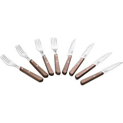 Lamart LT2062 Walnuss Steakbesteck - Besteck, Braun Lamart LT2062 Walnuss Steakbesteck - Besteck, Braun