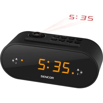 Sencor SRC 3100 B Digitální radiobudík - Dvojitý alarm - Projekce Sencor SRC 3100 B Digitální radiobudík - Dvojitý alarm - Projekce