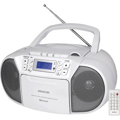 Sencor SPT 3907 W Hordozható sztereó rendszer - FM, Bluetooth, CD Sencor SPT 3907 W Hordozható sztereó rendszer - FM, Bluetooth, CD