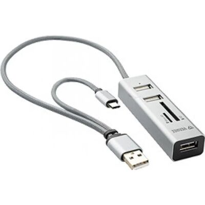 Yenkee YHC 103SR USB-hub i czytnik kart - USB Elosztó & Kártyaolvasó Yenkee YHC 103SR USB-hub i czytnik kart - USB Elosztó & Kártyaolvasó