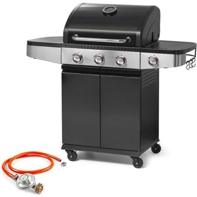 Barbecue à gaz Fieldmann FZG 3013 - Acier inoxydable, 3+1 brûleurs, 86cm haut - Publicité Barbecue à gaz Fieldmann FZG 3013 - Acier inoxydable, 3+1 brûleurs, 86cm haut - Publicité