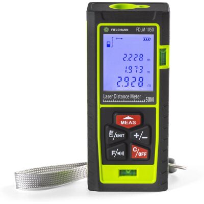 Fieldmann FDLM 1050 - Dalomierz laserowy, 50m, Czarny, Limetka Fieldmann FDLM 1050 - Dalomierz laserowy, 50m, Czarny, Limetka