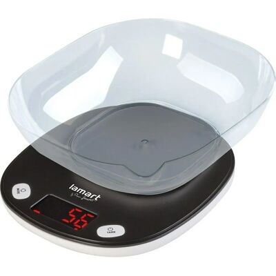Balance de Cuisine Lamart LT7069 - 5 kg, Bol 1 L, LCD, Arrêt Auto - Publicité Balance de Cuisine Lamart LT7069 - 5 kg, Bol 1 L, LCD, Arrêt Auto - Publicité