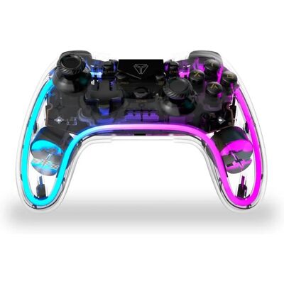 YENKEE JOYPAD Bezdrátové ovládání - Průhledné RGB - Bezdrátový gamepad YENKEE JOYPAD Bezdrátové ovládání - Průhledné RGB - Bezdrátový gamepad