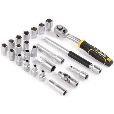 FIELDMANN FDG 5022-23R Ensemble de Douilles - 16 pièces, 1/2" Mécanisme, Étui en Plastique FIELDMANN FDG 5022-23R Ensemble de Douilles - 16 pièces, 1/2" Mécanisme, Étui en Plastique
