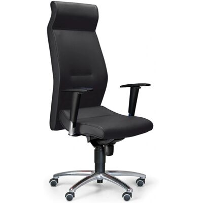 Kožená kancelářská židle Antares MEGA - Ergonomická, Nastavitelná, Černá Kožená kancelářská židle Antares MEGA - Ergonomická, Nastavitelná, Černá