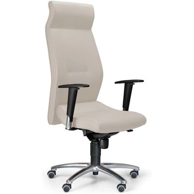Antares MEGA Kancelářská Židle - Kůže, Slonová Kost, Ergonomická Antares MEGA Kancelářská Židle - Kůže, Slonová Kost, Ergonomická