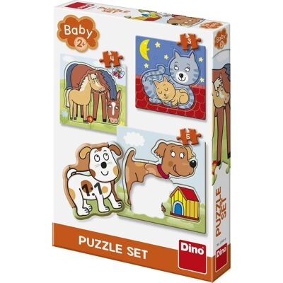 DinoToys Dino Puzzle - Haustiere 3in1 - 3-5 Teile DinoToys Dino Puzzle - Haustiere 3in1 - 3-5 Teile