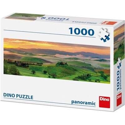 Puzzle DinoToys Panorama Lever du Soleil Toscane - 1000 Pièces - Publicité Puzzle DinoToys Panorama Lever du Soleil Toscane - 1000 Pièces - Publicité