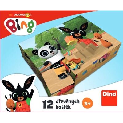 Dino Bing Dés d'Images - 12 Cubes Jouet Éducatif - Publicité Dino Bing Dés d'Images - 12 Cubes Jouet Éducatif - Publicité