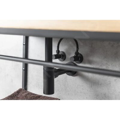 SAPHO - SL015 - Matt Schwarz - 1/2" x 3/8" - Wandarmatur SAPHO - SL015 - Matt Schwarz - 1/2" x 3/8" - Wandarmatur