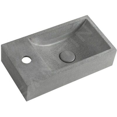 Lavoar Small Crest de Sapho - Beton, Orificiu pentru robinet, Aspect modern Lavoar Small Crest de Sapho - Beton, Orificiu pentru robinet, Aspect modern