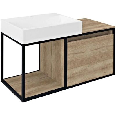 Sapho Skara 100x47 cm negru mat ramă din aluminiu mobilier baie Sapho Skara 100x47 cm negru mat ramă din aluminiu mobilier baie