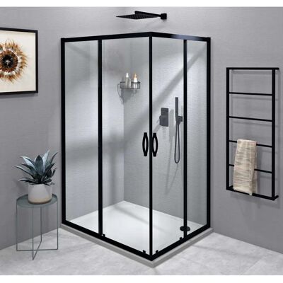 GELCO - GS2110BGS2180B - nero opaco - vetro trasparente - Cabina de duș GELCO - GS2110BGS2180B - nero opaco - vetro trasparente - Cabina de duș