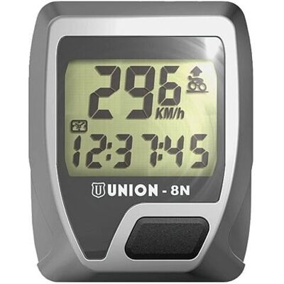 Contatore bicicletta Union Argento 8 funzioni - Rilevatore dati Contatore bicicletta Union Argento 8 funzioni - Rilevatore dati