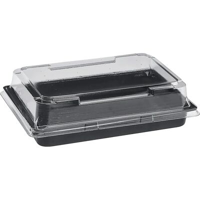 WIMEX Rechteckiger Lebensmittelbehälter - 17.1x12.3x4.3 cm - Schwarz - Sushi-Box WIMEX Rechteckiger Lebensmittelbehälter - 17.1x12.3x4.3 cm - Schwarz - Sushi-Box