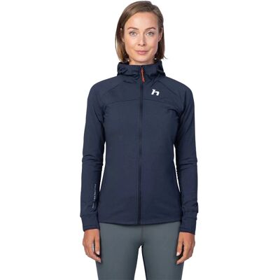 Hannah ELI HOODY vulcan mel - Strato esterno traspirante leggero Hannah ELI HOODY vulcan mel - Strato esterno traspirante leggero