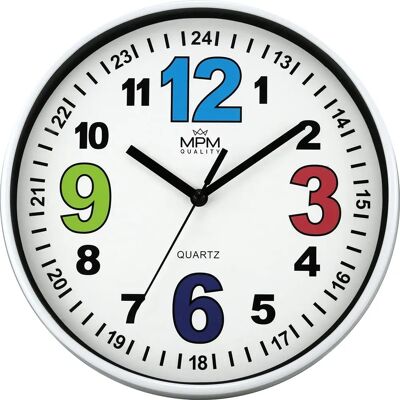 Nástěnné Hodiny MPM Quality - 20cm - Barevné - Tiché Quartz Nástěnné Hodiny MPM Quality - 20cm - Barevné - Tiché Quartz