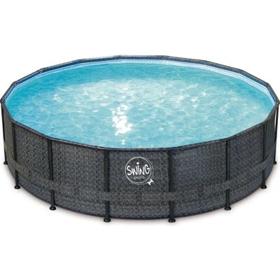 Mountfield Dunkler Wicker Rahmenpool - 4,88 x 1,22 m - Pool, Wicker, Blau Mountfield Dunkler Wicker Rahmenpool - 4,88 x 1,22 m - Pool, Wicker, Blau