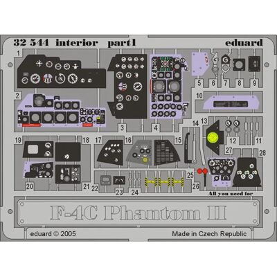 Intérieur Eduard F-4C Phantom - Accessoire pré-peint - 1:32 - Publicité Intérieur Eduard F-4C Phantom - Accessoire pré-peint - 1:32 - Publicité