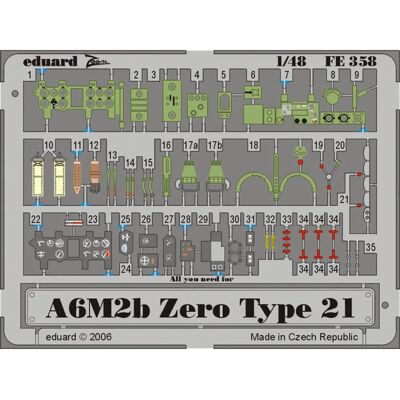 Eduard Mitsubishi A6M2b Zero Typ 21 - Vorgefertigtes Modellkit - 1:48 Eduard Mitsubishi A6M2b Zero Typ 21 - Vorgefertigtes Modellkit - 1:48