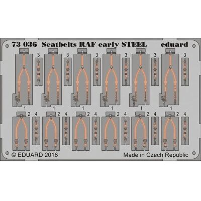 Ceintures de Sécurité RAF Acier Eduard 1:72 - Kit de Détails pour Avions - Publicité Ceintures de Sécurité RAF Acier Eduard 1:72 - Kit de Détails pour Avions - Publicité