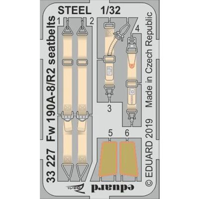 Eduard Focke-Wulf Fw-190A-8/R2 Stahl Sicherheitsgurte - Modellflugzeug Zubehör Eduard Focke-Wulf Fw-190A-8/R2 Stahl Sicherheitsgurte - Modellflugzeug Zubehör