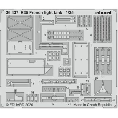 Eduard R35 Französischer Leichtpanzer Modellbausatz - 1/35 Maßstab Eduard R35 Französischer Leichtpanzer Modellbausatz - 1/35 Maßstab