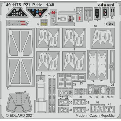 Eduard PZL P.11c 1/48 Superdetailliertes Kit Eduard PZL P.11c 1/48 Superdetailliertes Kit
