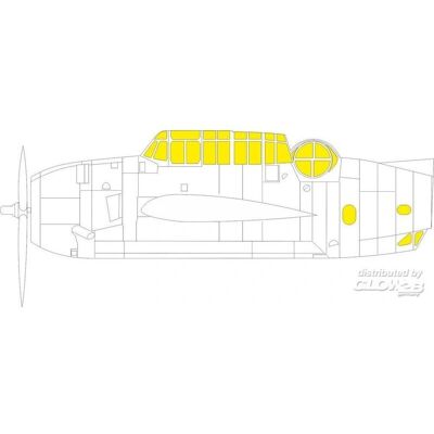 Eduard TBF-1C Tface - Flugzeugmodellkanop masks - Skala 1:48 Eduard TBF-1C Tface - Flugzeugmodellkanop masks - Skala 1:48