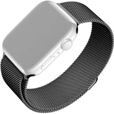 Fixed Rustfrit Stål Mesh Armbånd til Apple Watch - Sort Fixed Rustfrit Stål Mesh Armbånd til Apple Watch - Sort