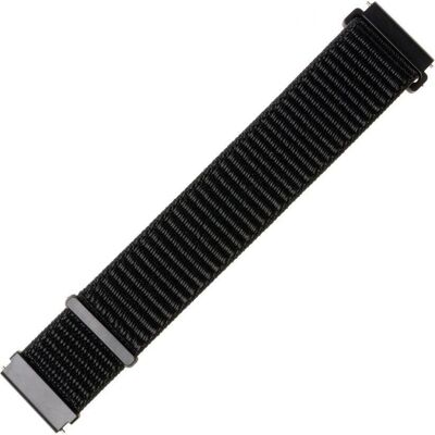 Fixed Nylon Armband 22mm für Smartwatch - Schwarz Fixed Nylon Armband 22mm für Smartwatch - Schwarz