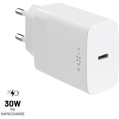 FIXED Cargador FIXC30N-C-WH - 30W USB-C - Blanco FIXED Cargador FIXC30N-C-WH - 30W USB-C - Blanco