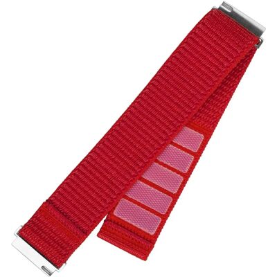 Fixed Sporty Strap Mit Schnellverschluss 22Mm Für Smartwatch 160-210 Mm Rot Nylon Fixed Sporty Strap Mit Schnellverschluss 22Mm Für Smartwatch 160-210 Mm Rot Nylon