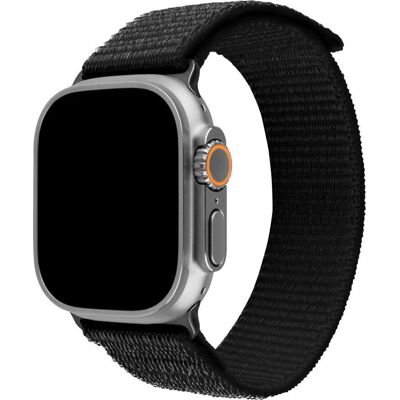 Fixed Nylon Sportig Rem för Apple Watch Ultra 49mm - Svart Fixed Nylon Sportig Rem för Apple Watch Ultra 49mm - Svart