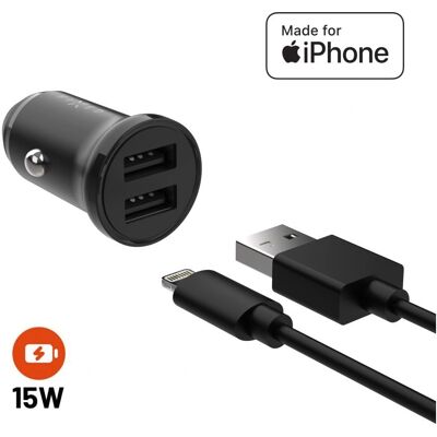 FIXED Autolader met Lightning-kabel - 15W Snelle Opladung FIXED Autolader met Lightning-kabel - 15W Snelle Opladung