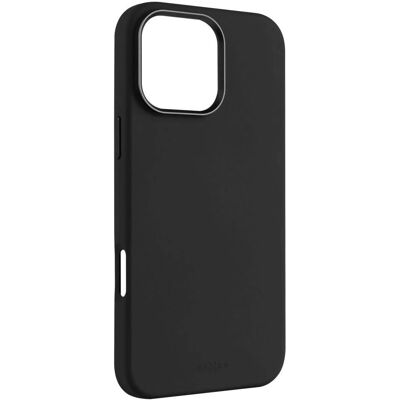 Coque en Silicone Noir MagFlow Fixe pour iPhone 16 Pro Max - Publicité Coque en Silicone Noir MagFlow Fixe pour iPhone 16 Pro Max - Publicité