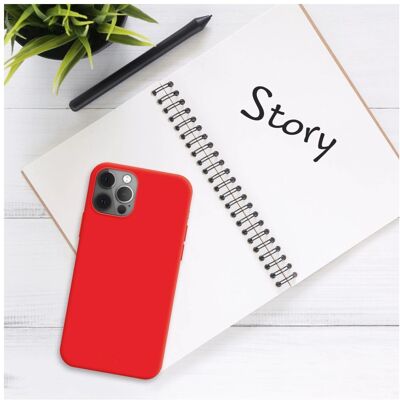 Fixed Story Roter Gummierter Handyhülle für iPhone 16 Plus - Handyhülle Fixed Story Roter Gummierter Handyhülle für iPhone 16 Plus - Handyhülle