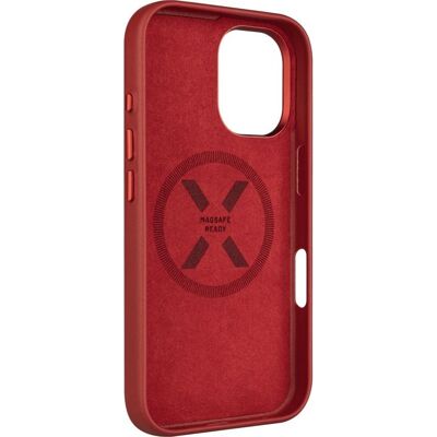 Fixed iPhone 16 Piele Roșie - Carcasă Fixed iPhone 16 Piele Roșie - Carcasă