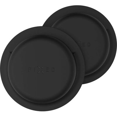 FIXED Selvklæbende silikoncover til Apple AirTag - Sort FIXED Selvklæbende silikoncover til Apple AirTag - Sort