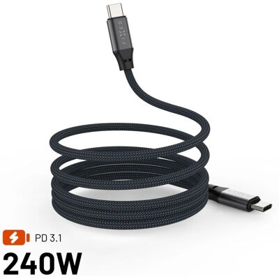 FIXED Magnettinen USB-C-kaapeli - USB-C - 1.2m - 240W - Harmaa - USB-kaapeli FIXED Magnettinen USB-C-kaapeli - USB-C - 1.2m - 240W - Harmaa - USB-kaapeli