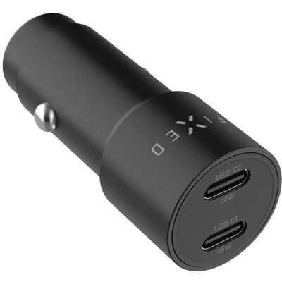 FIXED - FIXCC65-CC-BK - 65W - 2x USB-C - Autó töltő FIXED - FIXCC65-CC-BK - 65W - 2x USB-C - Autó töltő
