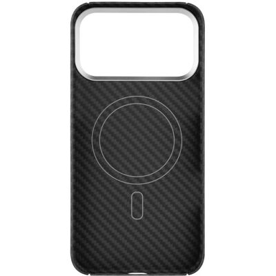 Coque en silicone MagVelar pour iPhone 17 Pro Max - Noir - Publicité Coque en silicone MagVelar pour iPhone 17 Pro Max - Noir - Publicité