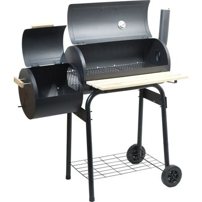 Cattara Schwarzer Räucherschrank - Multifunktions-Holzkohlegrill Cattara Schwarzer Räucherschrank - Multifunktions-Holzkohlegrill