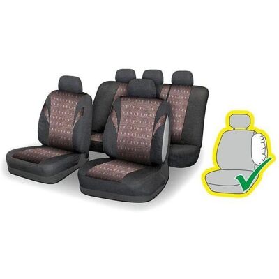Compass - Jack I. Airbag - Juego de 9 fundas - Protectores de asientos Compass - Jack I. Airbag - Juego de 9 fundas - Protectores de asientos